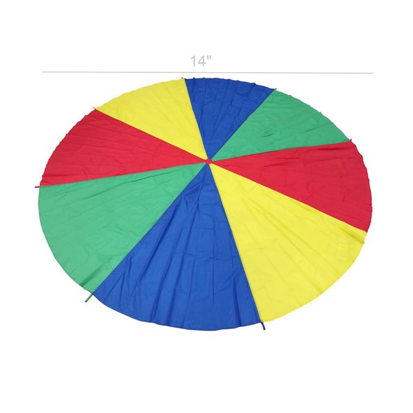 FixtureDisplays® 12 Foot Play Parachute for Kids 8 Handles with Storage Bag Play Parachute for Kids Tent Picnic Mat Blanket 16877-NF