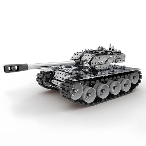 HI-REEKE 3D Metal Puzzle Set, Military Battle Tank Model Toy STEM Building Kit for Boy Adult Gift-843PCS