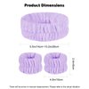 AEGYPIUS Face Wash Headband And Wristband Set, 3 Pcs Headband for Washing Face Wash Wristbands, Spa Headband And Wristband Set Headband And Wristband Set for Face Washing Purple Face Wash Wristbands