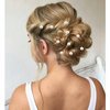 Hapdoo 20pcs Pearl Hair Clips, Gold pearl Spiral Hair Clip Bridal Pins, Vintage Wedding Braided Hair Clips Headpieces, Fashion Hair Stylish Accessories for Women Girls