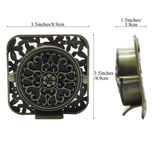 Pewery Decorative Mini Table Clock, Vintage Metal Silent Analog Clock Quartz Battery Operated Table Top Clock for Living Room Decor Shelf