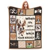 Basset Hound Dog Blanket Cute Basset Dog Decor Throw Blanket Super Warm Soft Plush Lightweight Fleece Flannel Animal Blanket Gifts for Girls Women Boys for Winter Couch Bedding 40"X50"