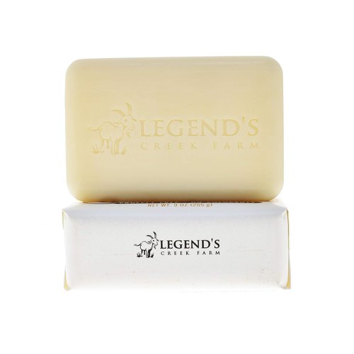 Legend's Creek Farm Goat Milk Soap - Triple Milled Cleansing Moisturizing Soap Bar for Hands and Body - 9 Oz Creamy Lather, Nourishing, Natural Soap for Sensitive Skin (Unscented, Pack of 2)