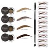 Eyebrow Stamp Stencil Kit Eyebrow Pomade Waterproof Eye Brow Stamping Kit Brow Stamp Trio Kit 10 Eyebrow Stencils With Dual Ended Brow Brush Perfect Natural Brow Pomade Eyebrow Kit Dark Brown