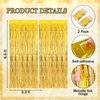 Zhehao Happy New Year Banner and 3.3 x 6.6 ft Gold Foil Fringe Curtains 2025 New Years Party Supplies Tinsel Streamer Backdrop New Year Bunting Banner for New Year Eve Party Decorations Celebration
