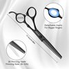 VXKOCZS Professional Hair Scissors Set include Barber Scissors and Thinning Shears,hair cutting scissors, ergonomic blades, hair cutting shears for men, women, children and pets (2 PCS)