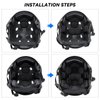 Yzpacc Tactical Helmet Pads, Universal Replacement EX Helmet Internal Memory Foam Padding Protective Mat for ACH MICH Team Wendy FMA EXF Motorcycle Helmet, 4th Generation (4th-Balck)