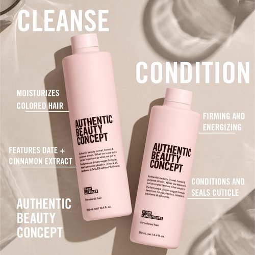Authentic Beauty Concept Glow Conditioner | Hydrating Conditioner for Color Treated Hair | Color-Preserving | Moisturizes Colored Hair | Vegan & Cruelty-free | Sulfate-free | 1.6 fl. oz