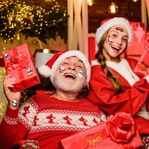 winthrop 240 Pcs Christmas Temporary Tattoos for Kids, Bulk Safety Waterproof Tattoos, Christmas Prizes Assorted Gifts, Best Choice for Christmas Party Favors, 60 Different Designs Elk Santa Claus