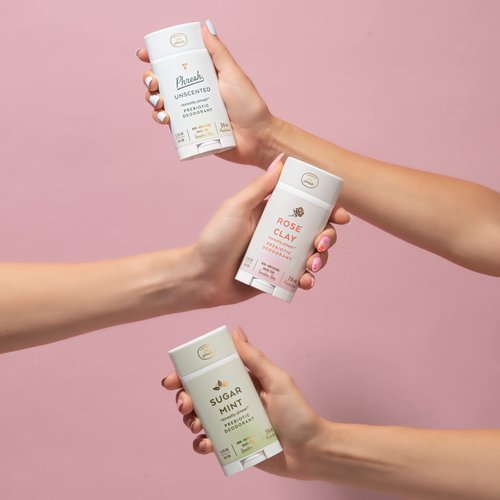 Honestly pHresh Natural Prebiotic Deodorant, Baking Soda & Aluminum Free Safe for Sensitive Skin, 24 Hour Odor Protection, 2.25 Oz, Barely Sweet