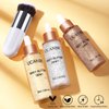 UCANBE 3 Pcs Face Body Glitter Liquid Highlighter Illuminator Dewy Drops with Makeup Brush, Makeup Sparkle Shine Luminizer Enhancer Body Shimmer Tint 50ml/1.69oz x 3 (3Pcs, Standard)