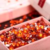 2000 Pieces Flat Back Gems Rhinestones 6 Sizes (1.5-6 Mm) Round Crystal Rhinestones with Pick up Tweezer and Rhinestones Picking Pen for Crafts Nail Clothes Shoes Bags DIY Art (Orange)