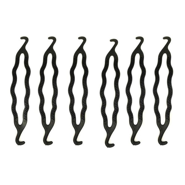 ericotry 6 Count Bun Maker, Hair Holders - Plastic, Black, 21.5 x 3.8cm/ 8.5inch x 1.5inch(LW), 6 Pieces, Unisex, All Ages, Hair Securing, HAIR CLIP