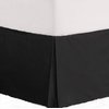 Divatex Home Fashions 200-Thread Count Twin Bed Skirt/Dust Ruffles, Black