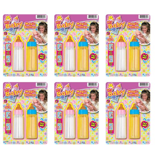 JA-RU Magic Baby Doll Bottles Milk Bottle and Juice Bottle, Great Baby Doll Accessories. Set with 2 Bottles. 701-6