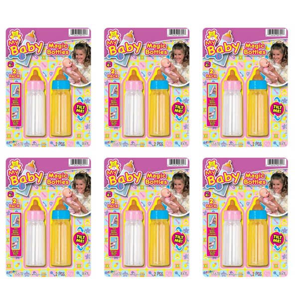 JA-RU Magic Baby Doll Bottles Milk Bottle and Juice Bottle, Great Baby Doll Accessories. Set with 2 Bottles. 701-6