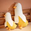 hitoshe Banana Duck Plush Toy, Banana Duck Stuffed Animals Doll Cute Plushie Hugging Plush Pillow Gift for Girls and Boys (White, 27.55 inch)