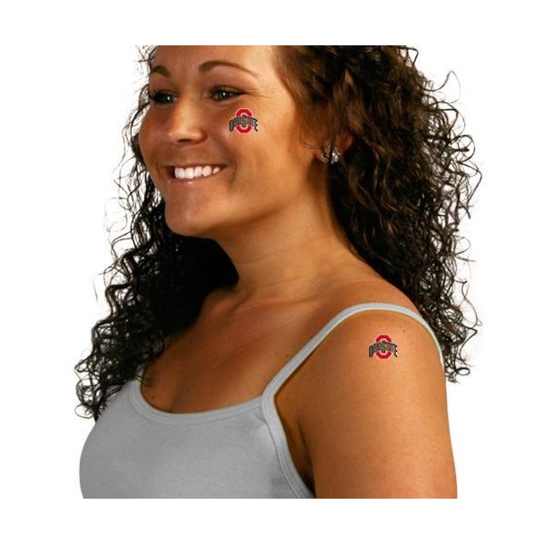 Ohio State Buckeyes 4-Pack Team Logo Temporary Tattoos