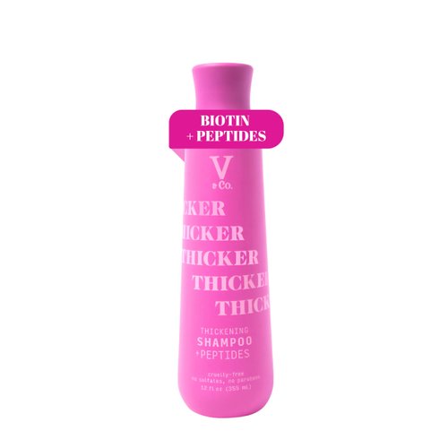 V&Co. Beauty Thickening Hair Shampoo with Peptide Technology, 12 Oz.