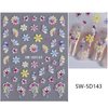 5D Flower Nail Stickers for Nail Art Purple Pink Daisy Gel Nail Stickers Summer Embossed Yellow Blossom Nail Art Stickers Solid Nail Decals Autumn Colorful Nail Decal with Floral Design Sliders 3Pcs