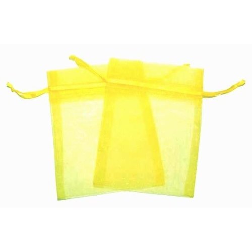 36 Organza Favor Gift Bags - 3"x4" - Yellow