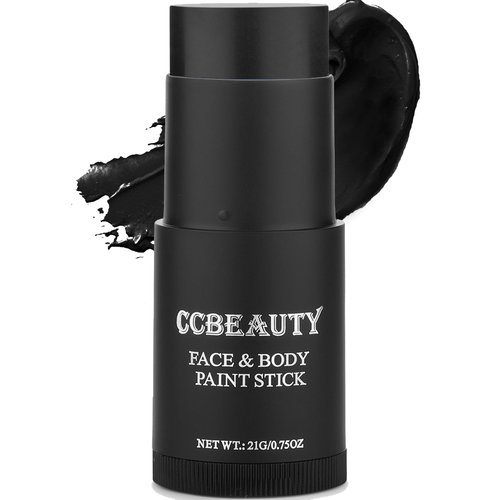 CCBeauty Eye Black Baseball, Grease Black Face Body Paint, Colored Drip Stick Eyeblack Softball Football, Non-Toxic Sport Gear Accessories, Skeleton Clown Makeup for Halloween Cosplay Costume