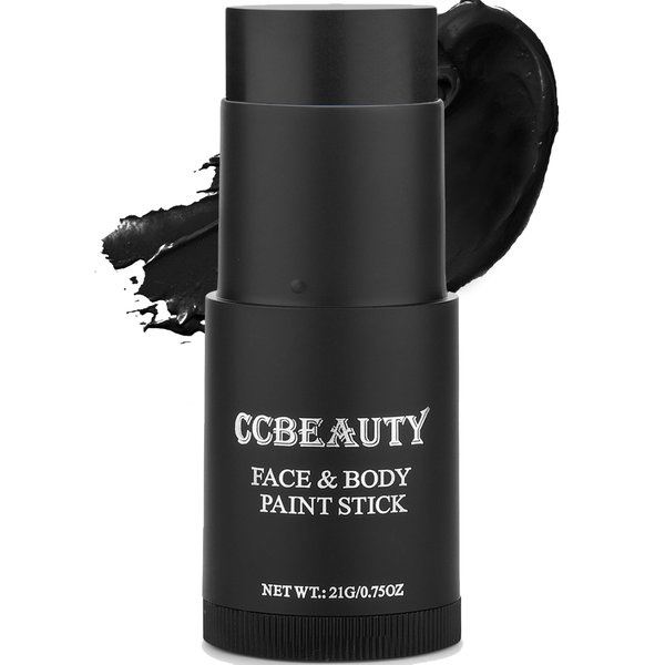 CCBeauty Eye Black Baseball, Grease Black Face Body Paint, Colored Drip Stick Eyeblack Softball Football, Non-Toxic Sport Gear Accessories, Skeleton Clown Makeup for Halloween Cosplay Costume