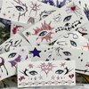 Halloween Face Temporary Tattoos Face Stickers Day of the Dead Makeup Tattoo Stickers Eye Shadow Stickers Spider Spiderweb Temporary Face Stickers for Women Halloween Accessories Tattoo Decals 10Pcs