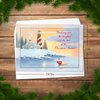 Designer Greetings Red Farm Studios Boxed Christmas Cards, Snowy Lighthouse Coastline (Box of 18 Nautical/Coastal Holiday Cards with White Envelopes), (125-00848-000)
