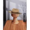 CHADWICK Rattan Mannequin Head Stand, Hat & Wig Display Holder, Handmade Wicker Showcase, Rustic Cap Rack, Stable Base, Unique Vine Woven Design, Ideal for Home, Hair Salon, Lightweight & Durable