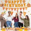 Refavor Pizza Birthday Party Decorations, Pizza Happy Birthday Banners Hanging Swirls and Honeycomb Centerpieces Decor, Pizza Themed Ceiling Table Decoration Supplies