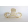 Long rounded vanilla blonde creme hair claw clip