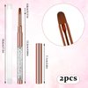 Giantree 2Pcs Nail Art Clean Up Brushes, Gel Nail Brush, Nail Drawing Pen, Professional Nail Painting Brushes for Nail Art Design Painting DIY and Cleaning Polish Mistake on the Cuticles