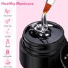 Makartt Gel Top Coat Nail Polish: 3-in-1 Hard Gel Top Coat Soak-off UV Gel Glossy Finish Long Lasting Nail Strengthen for Gel Nail Polish Nail Charms Rhinestone Clear Nail Gel for Home Use Beauty Gift