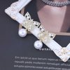 Sttiafay Vintage Crystal Pearl Butterfly Earrings Butterfly Pearl Drop Earrings Gold Rhinestone Butterfly Stud Earrings Cz Cluster Pearl Earrings Jewelry for Women
