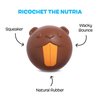 Barkbox BARK Ricochet The Nutria Dog Toy – All-Rubber Design with Fun Squeak, Perfect for Enthusiastic Chewers and Durable Playtime