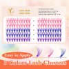 Colored Individual Cluster Lashes DIY Lash Extension 10-16mm Eyelash Clusters Volume Wispy Lashes Super Thin Band Reusable Soft & Comfortable (30D-13mm)
