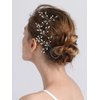 fxmimior Bridal Hair Accessories Pearl Crystal Hair Pins Hair Clips Bobby Pin Wedding Party Evening Headpiece Head Wear (pack of 3) (silver)