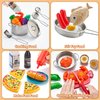 Kidsciety Pretend Play Kitchen Accessories, 52pc Kids Kitchen Playset with Play Food, Stainless Steel Cookware, Kitchen Toys Pots and Pans, Toddler Kitchen Set with Cuttable Toy Food, Boys Girls Gift