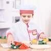 Naichuo Kids Chef Costume Dress Up Set, Pretend Role Play Chef Outfit with Realistic Accessories for Boys Girls Ages 3+