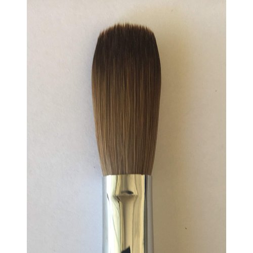 Silver Handle CRIMPED 100% Kolinsky Acrylic Nail Brush (Crimped 20)
