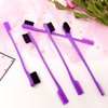 Honbay 5PCS Double Sided Edge Brushes 2 In 1 Edge Control Hair Brush Comb Combo (Purple)