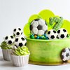 DRWATE 28pcs Soccer Ball Cake Topper Decorations Mini Soccer Ball Cup Cake Decorations For Soccer Party Birthday Party Football Sport Party Supplies (Style 01)