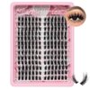 Fluffy Lash Clusters C Curl False Eyelashes Left & Right Cluster Eyelash Extensions 182 PCS Natural Individual Lashes 3D Wispy Lash Clusters 12-16mm DIY At Home Beginner Friendly, by Anforlin