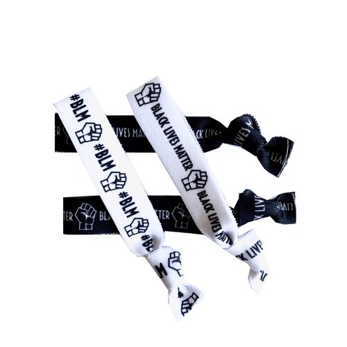 8 Piece Black Lives Matter Hair Tie Accessories - BLM - Equality - BLM Pride Bracelet Wristbands Supplies