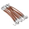 10 Pieces Hair Bungee,Hair Ties with Hooks,Elastic Hair Tie Styling Ponytail Holder Hooks Hair Cord for Buns, Adjustable Hair Wrap for Curly Hair Long Hair (Brown)