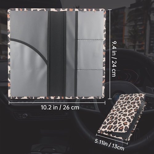 ShaggyDogz Car Registration and Insurance Card Holder with Magnetic Closure, Premium PU Leather License Registration Holder for Driver License, Insurance Card, Paperwork, Men & Women (Snow Leopard 1)