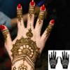 18 Sheets Henna Stencils Henna Tattoo Stencil Kit, Hand Henna Temporary Tattoo Stencils for Women and Girls Arabian Realistic Tattoo Stickers