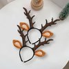 DUOJINSANXI Reindeer Antlers Headband, Reindeer Ears, Deer Antler Headband, Christmas Headband, Makeup Headband Animal, Christmas Costumes for Women Adults Christmas Halloween Cosplay Party Favors