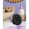 BEAUTLOHAS. Silicone Scalp Massager Shampoo Brush, Shower Scalp Scrubber with Soft Bristles, Scalp Brush for Hair Growth & Dandruff Treatment, Wet Dry Hair Massager for All Hair Types of Women (Black)